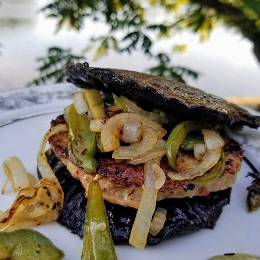 Portabella Burger On The Griddle